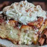 cozy cinnamon roll cake - featured image