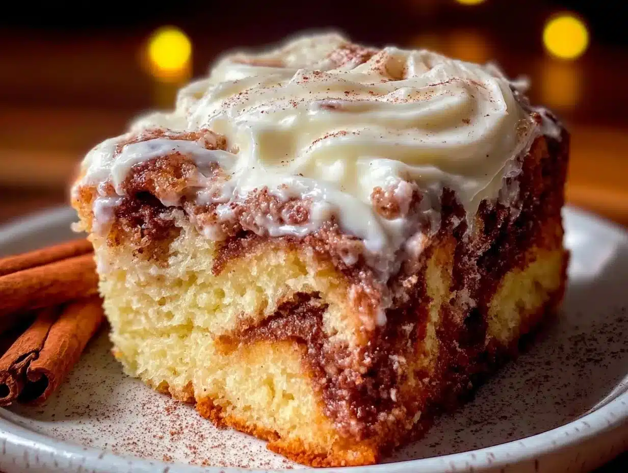cozy cinnamon roll cake preparation steps