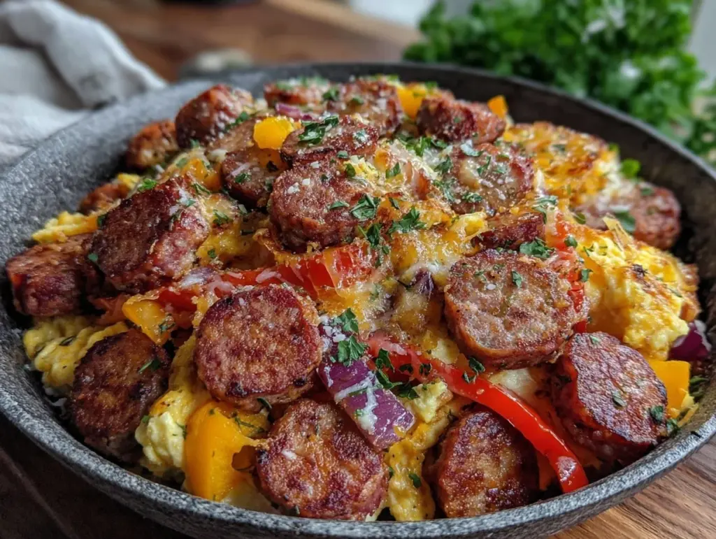 cozy loaded breakfast skillet - featured image
