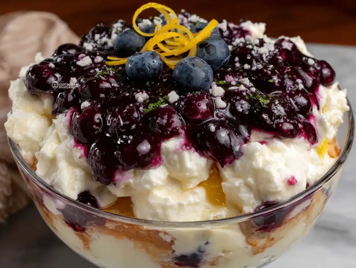 creamy blueberry lemon trifle preparation steps