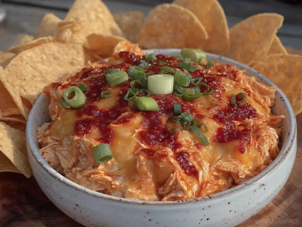 creamy buffalo chicken dip - featured image