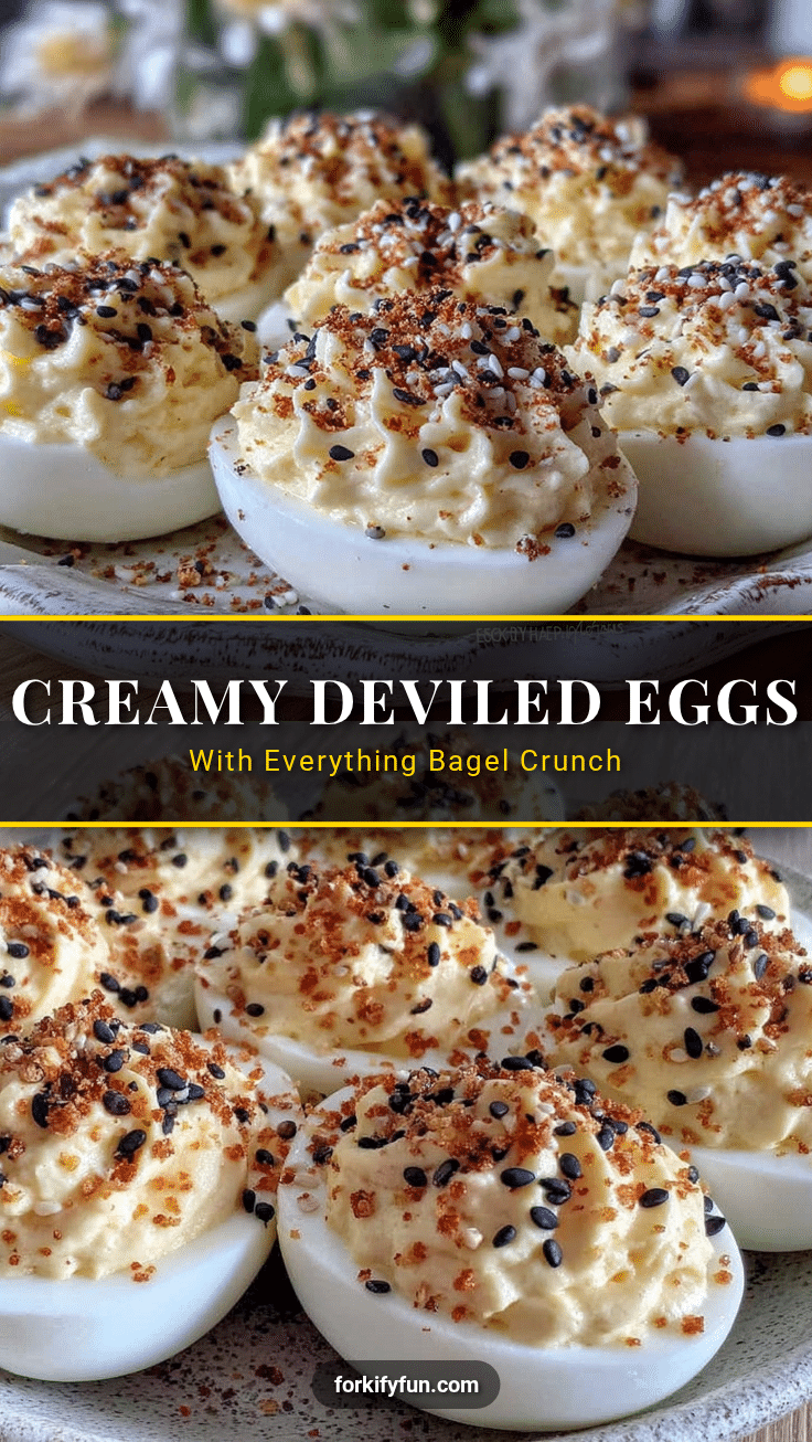 creamy deviled eggs with everything bagel seasoning recipe