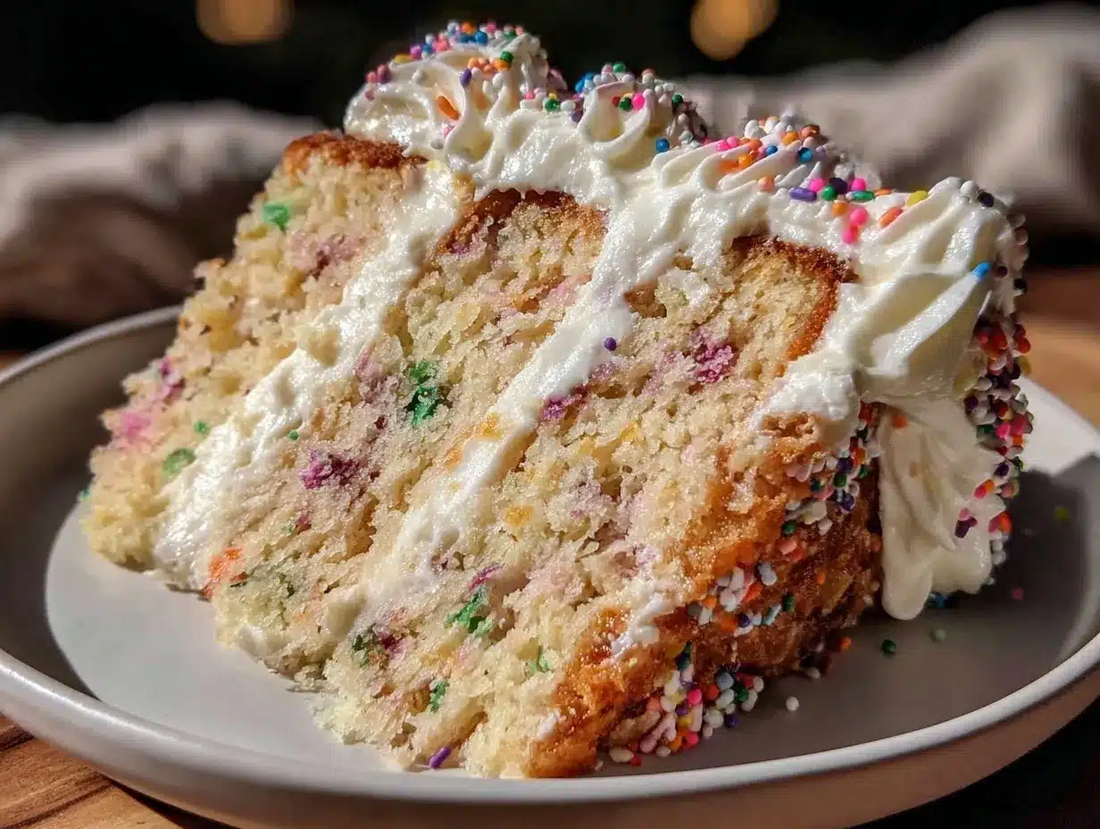 creamy funfetti birthday cake preparation steps