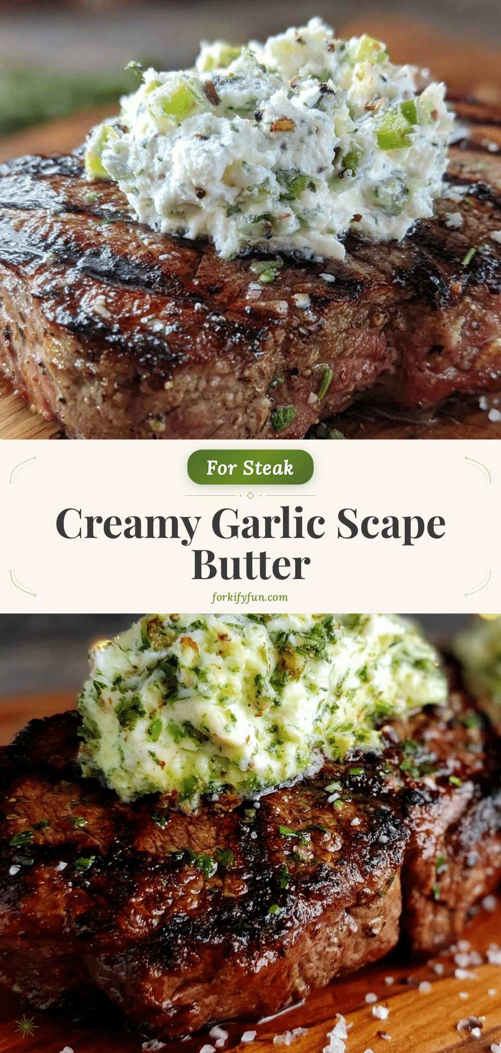 creamy garlic scape compound butter recipe