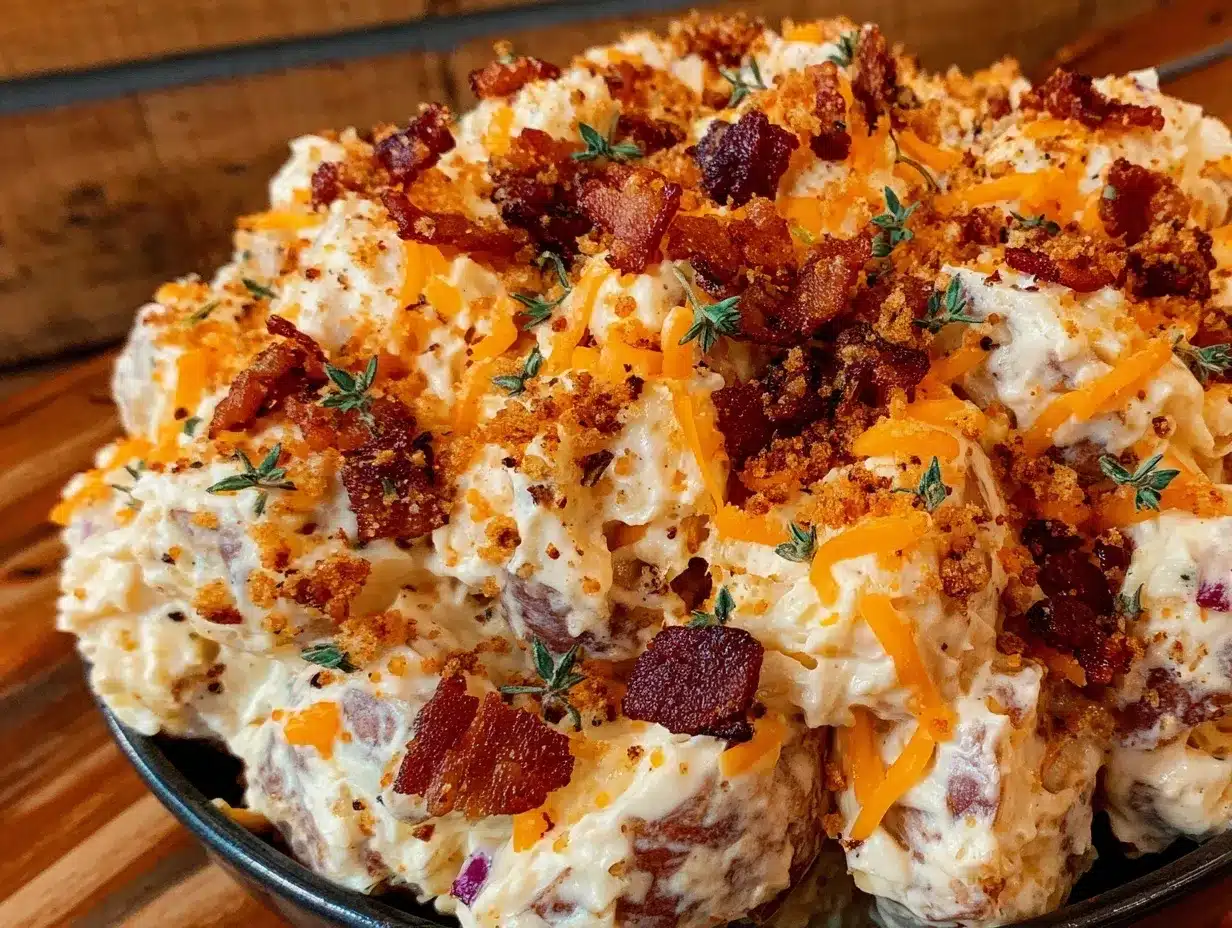 creamy loaded potato salad preparation steps
