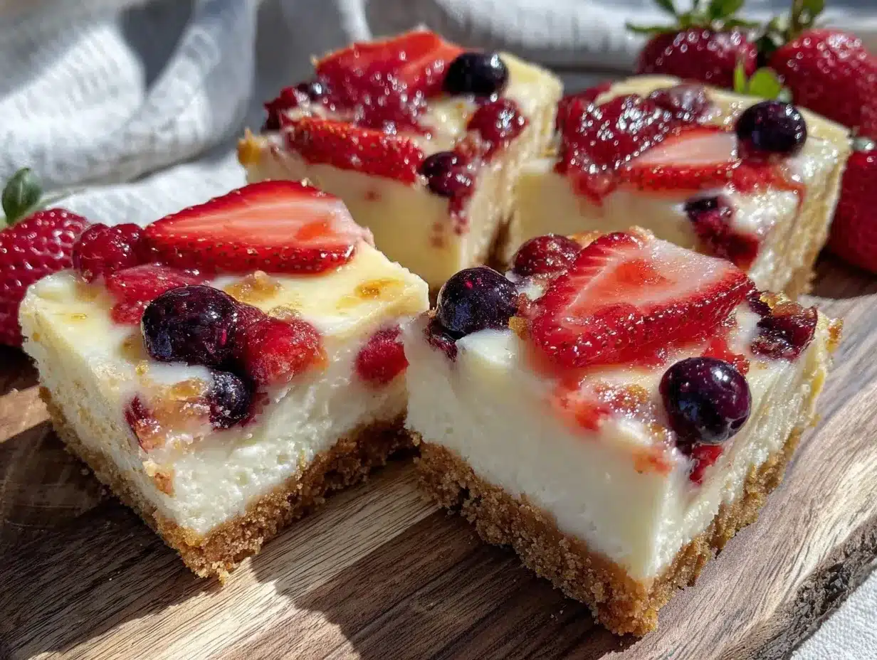 creamy patriotic cheesecake bars preparation steps