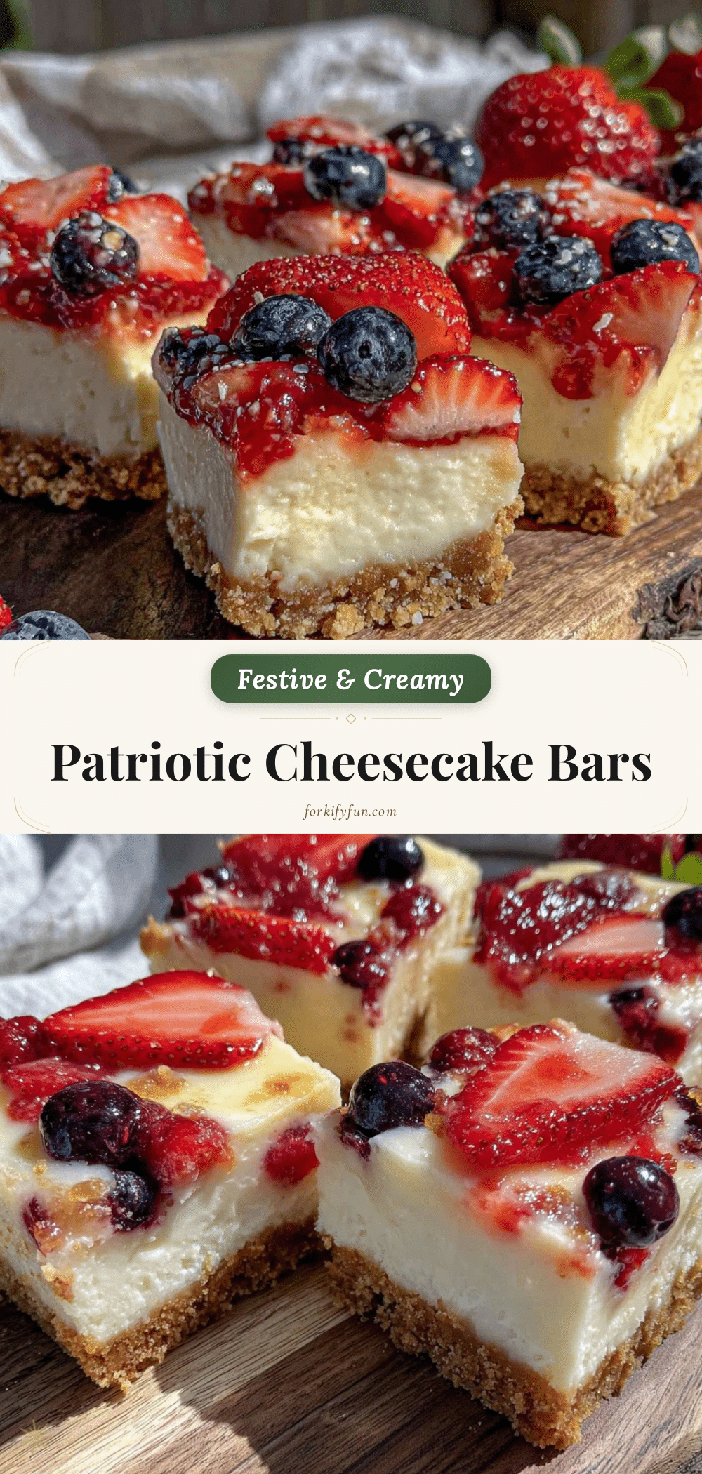 creamy patriotic cheesecake bars recipe