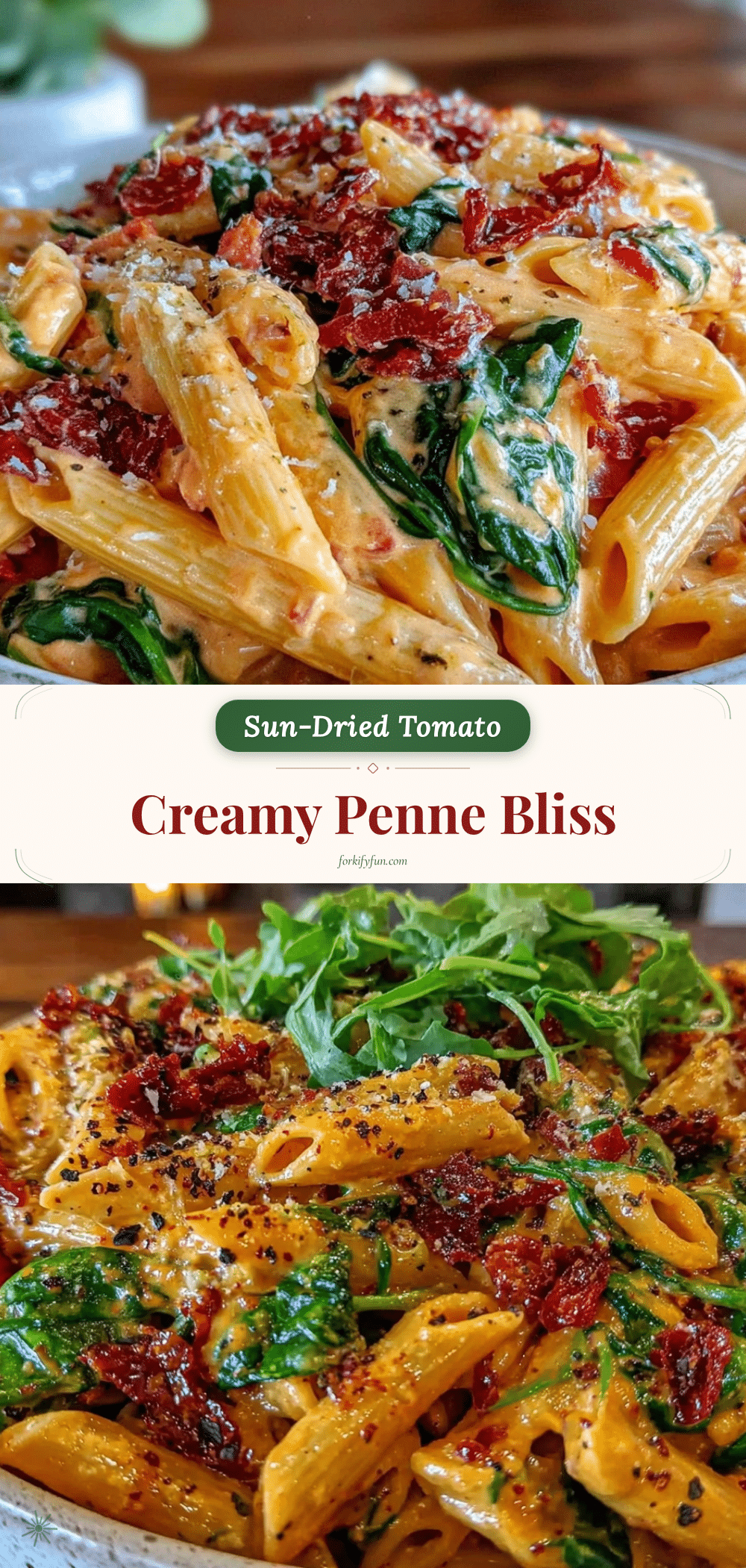 creamy sun-dried tomato penne recipe
