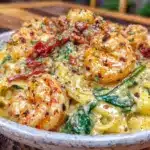 creamy tuscan shrimp pasta - featured image