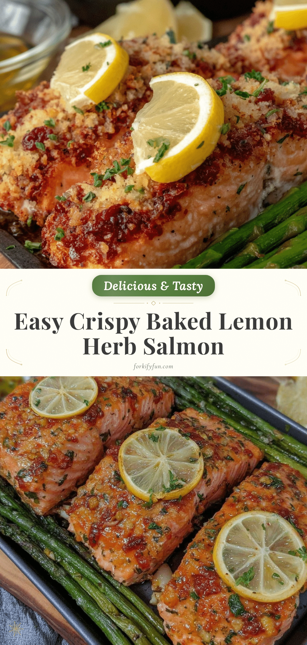 crispy baked lemon herb salmon recipe
