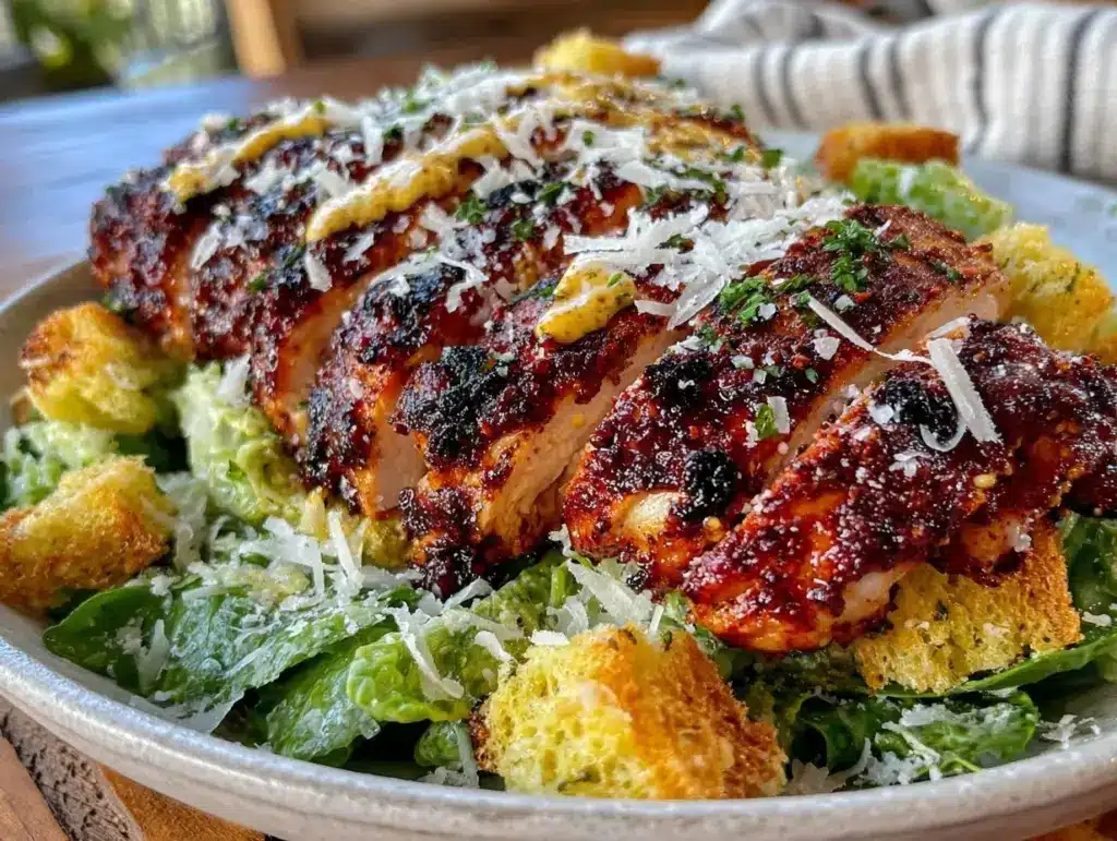 Crispy Blackened Chicken Caesar Salad - featured image