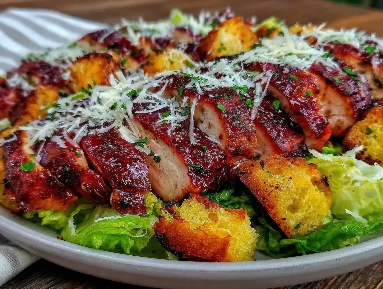 Crispy Blackened Chicken Caesar Salad preparation steps
