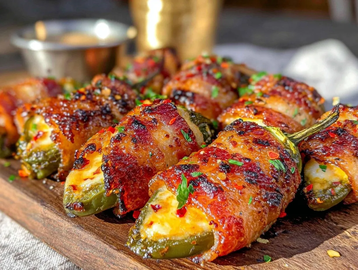 crispy firecracker bacon-wrapped jalapeño poppers preparation steps