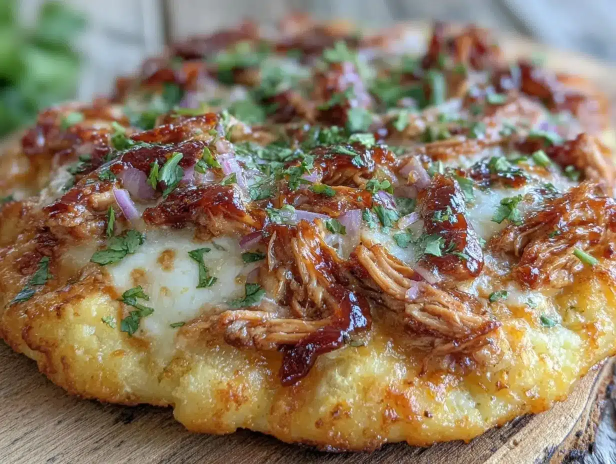 crispy grilled BBQ chicken pizza preparation steps