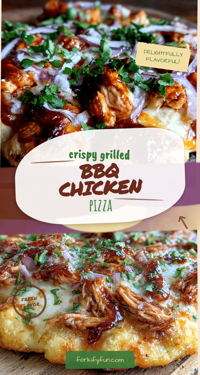 crispy grilled BBQ chicken pizza recipe