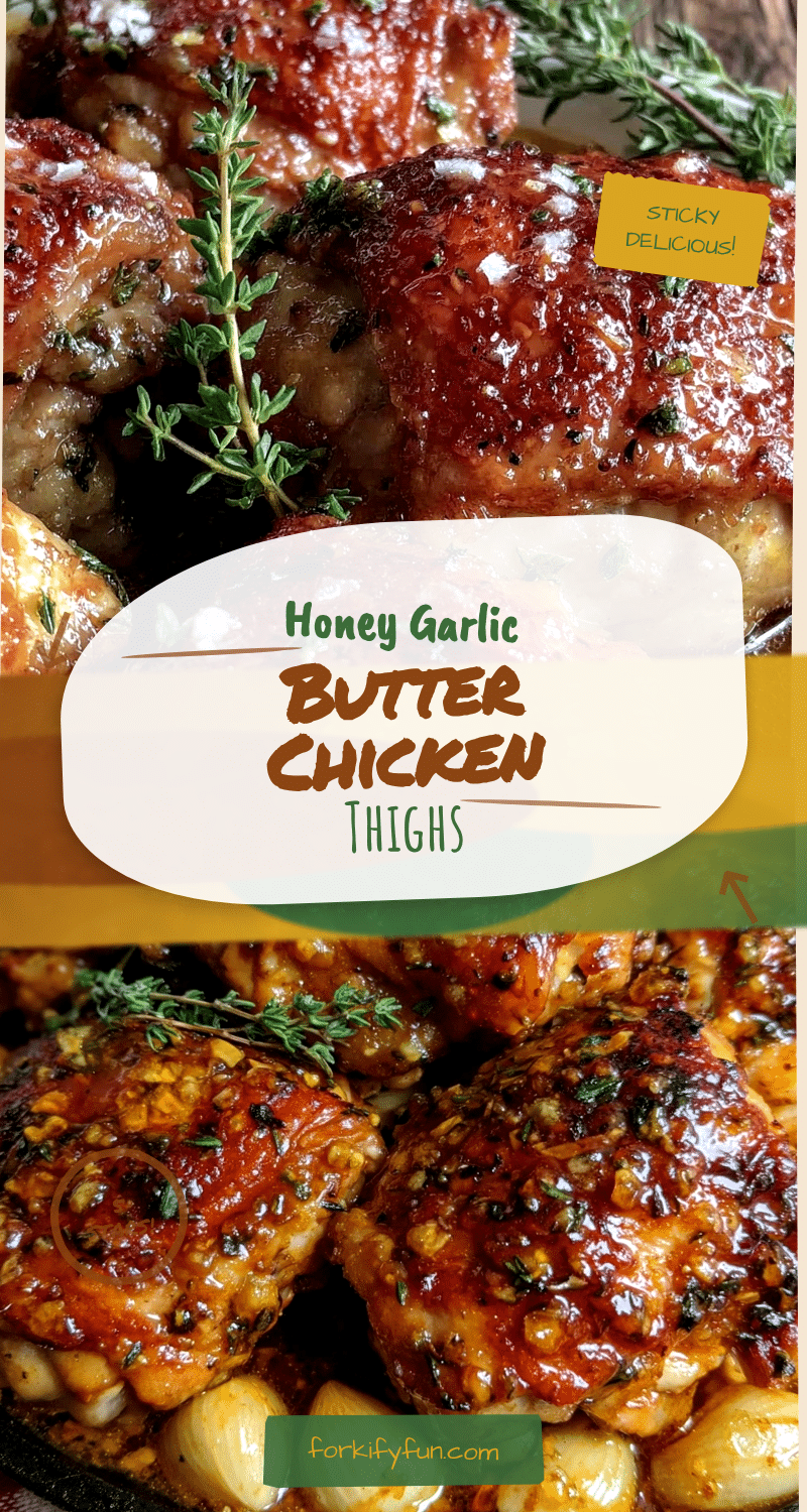crispy honey garlic butter chicken thighs recipe