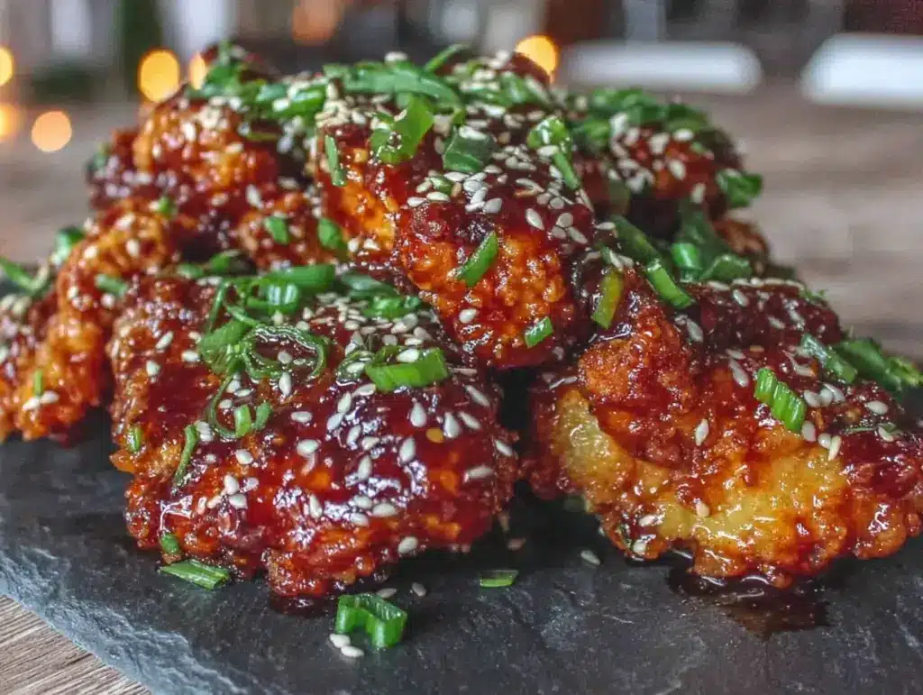 crispy honey sesame chicken - featured image