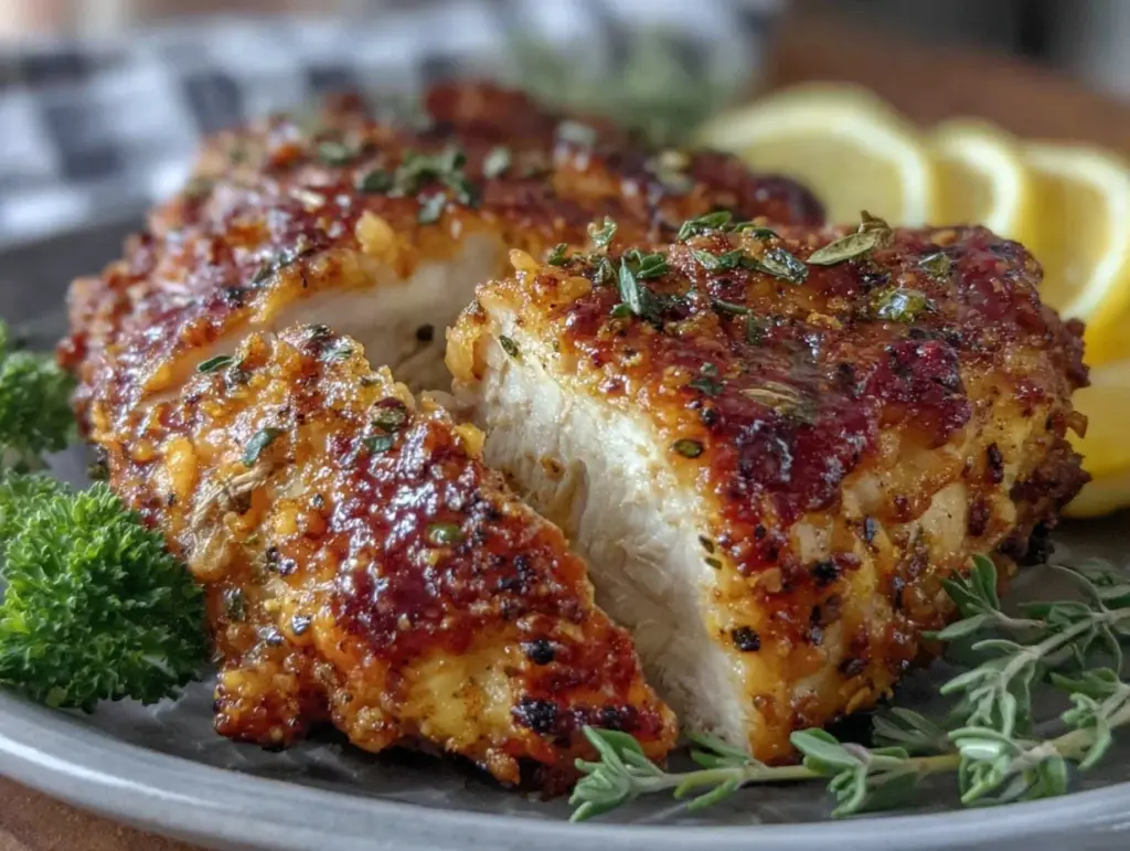 crispy lemon pepper air fryer chicken breast - featured image