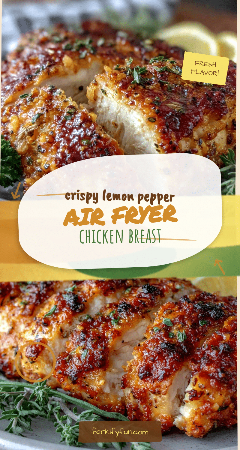 crispy lemon pepper air fryer chicken breast recipe