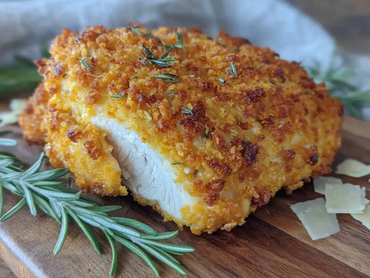 crispy parmesan crusted chicken breast preparation steps