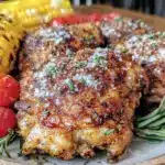 crispy rustic summer chicken - featured image