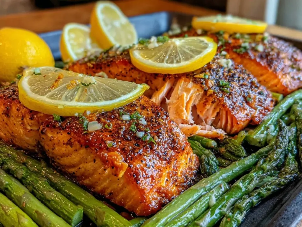 easy crispy sheet pan salmon - featured image