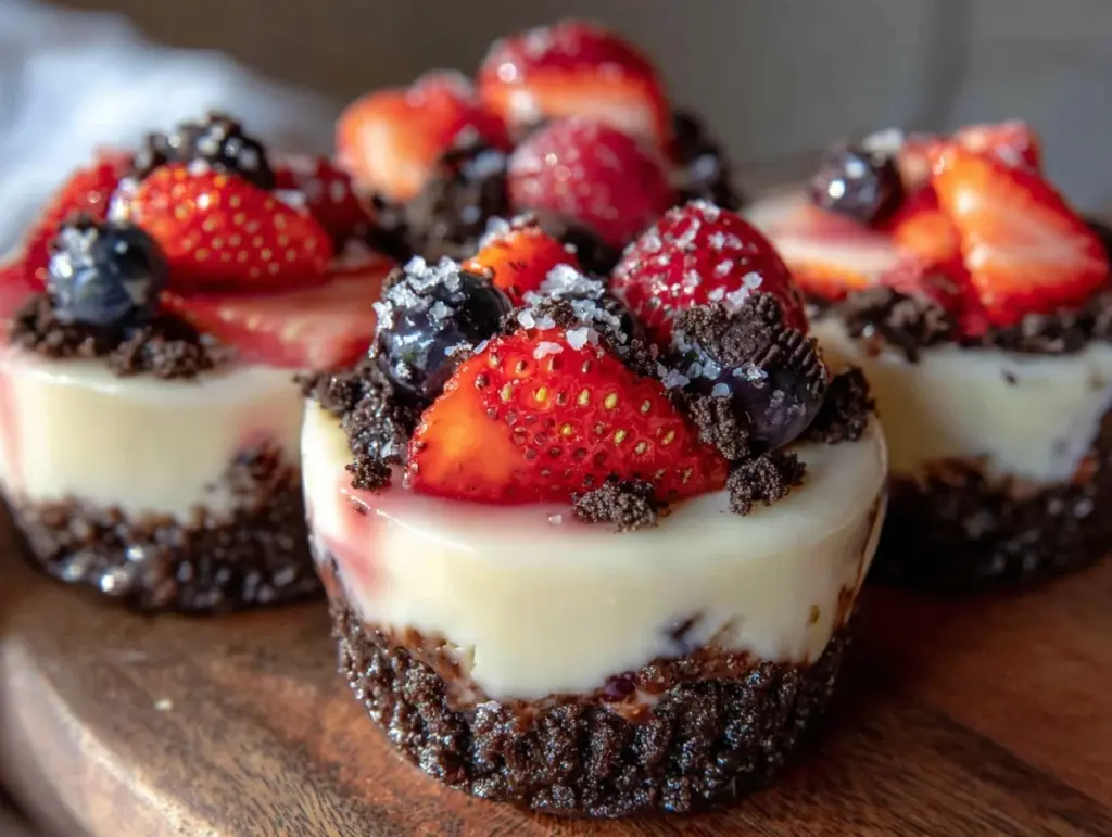 Easy No-Bake Patriotic Oreo Cheesecake Cups - featured image