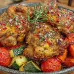 easy one-pan mediterranean chicken and vegetables dinner - featured image