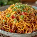 easy one-pot cheesy taco pasta recipe - featured image