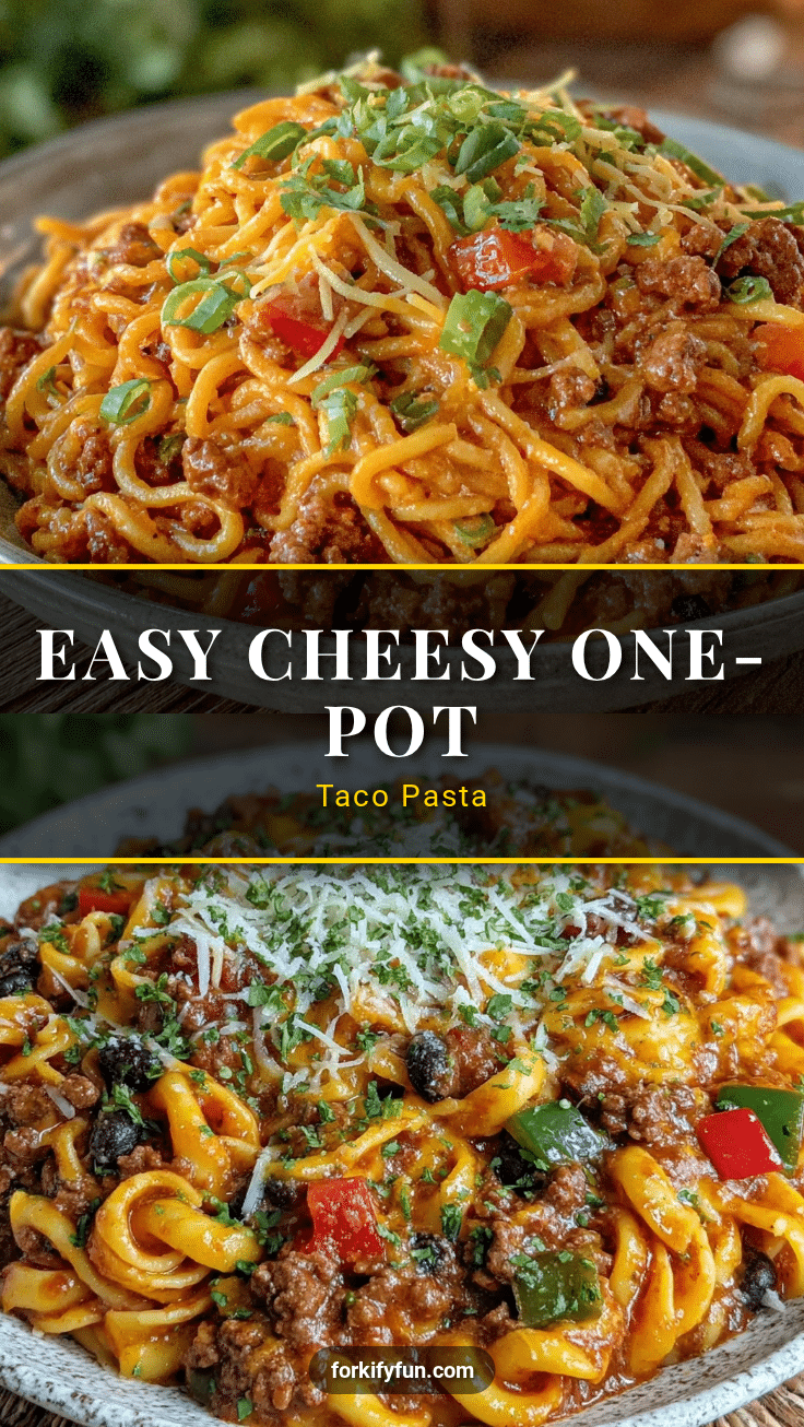 easy one-pot cheesy taco pasta recipe recipe
