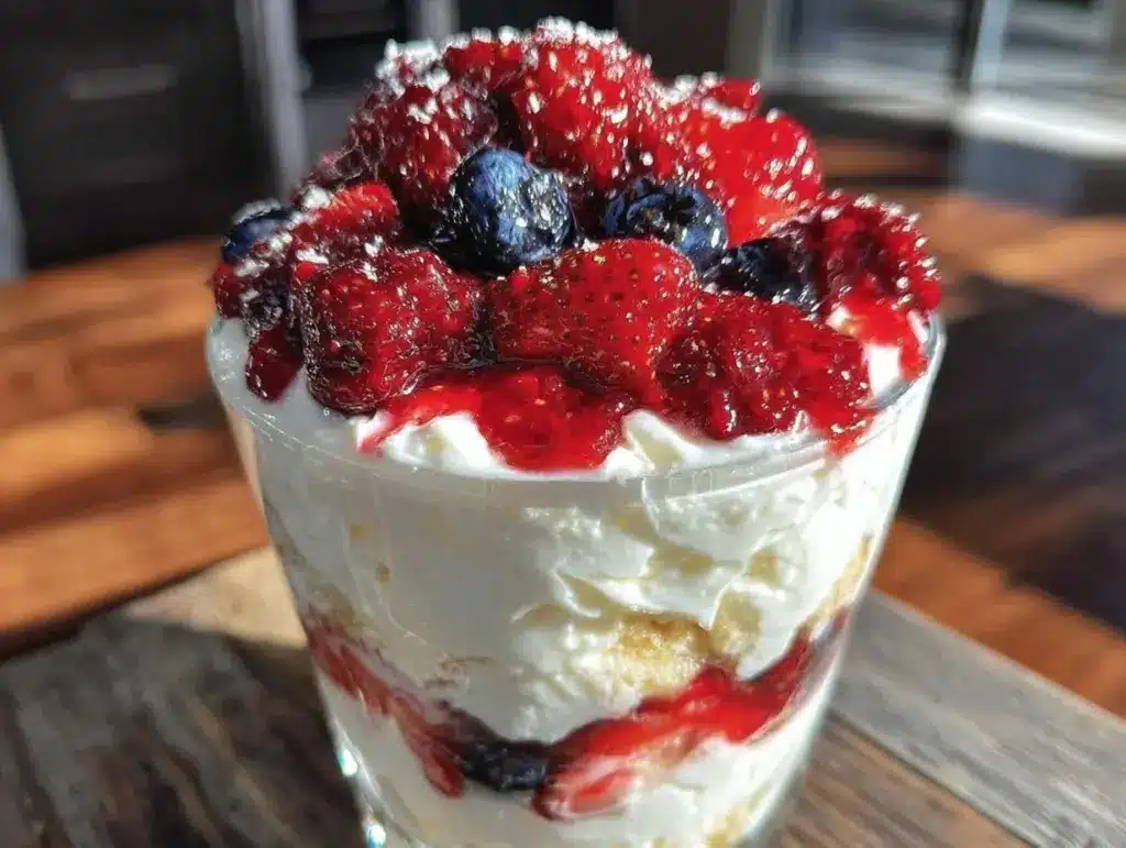 Easy Patriotic Berry Trifle - featured image