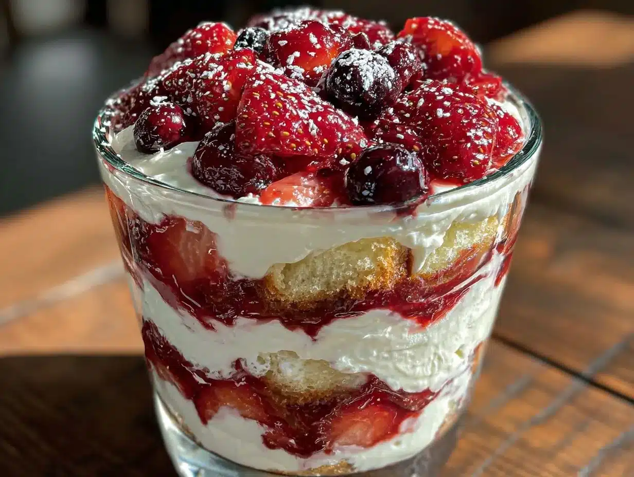 Easy Patriotic Berry Trifle preparation steps