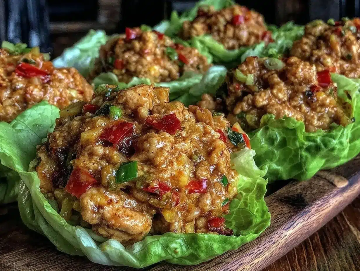 easy spicy ground turkey lettuce wraps preparation steps