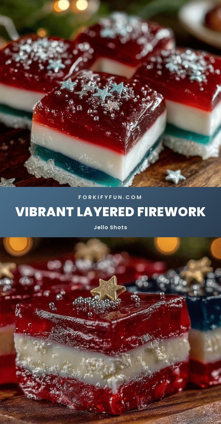 festive firework jello shots recipe