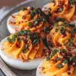 firecracker deviled eggs - featured image