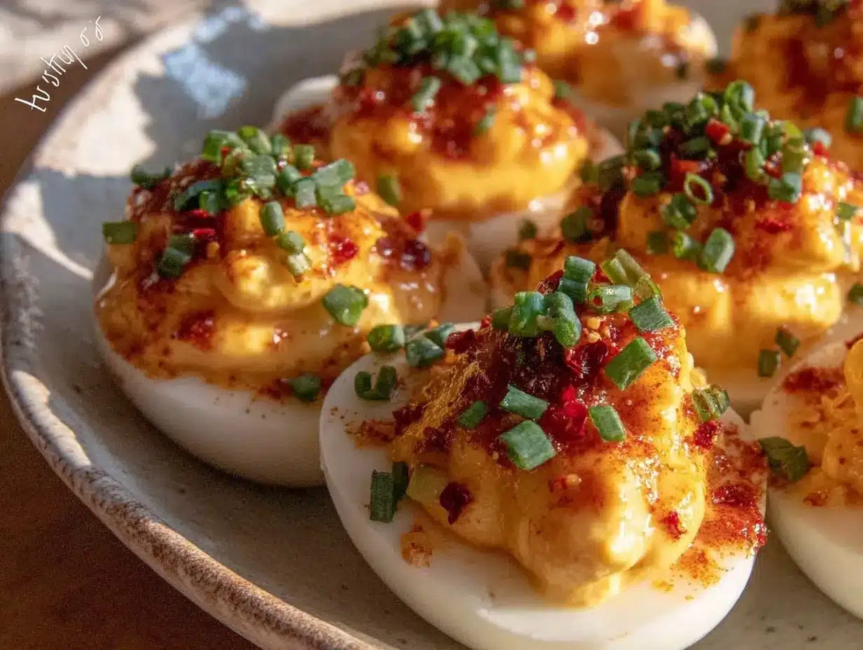 firecracker deviled eggs preparation steps