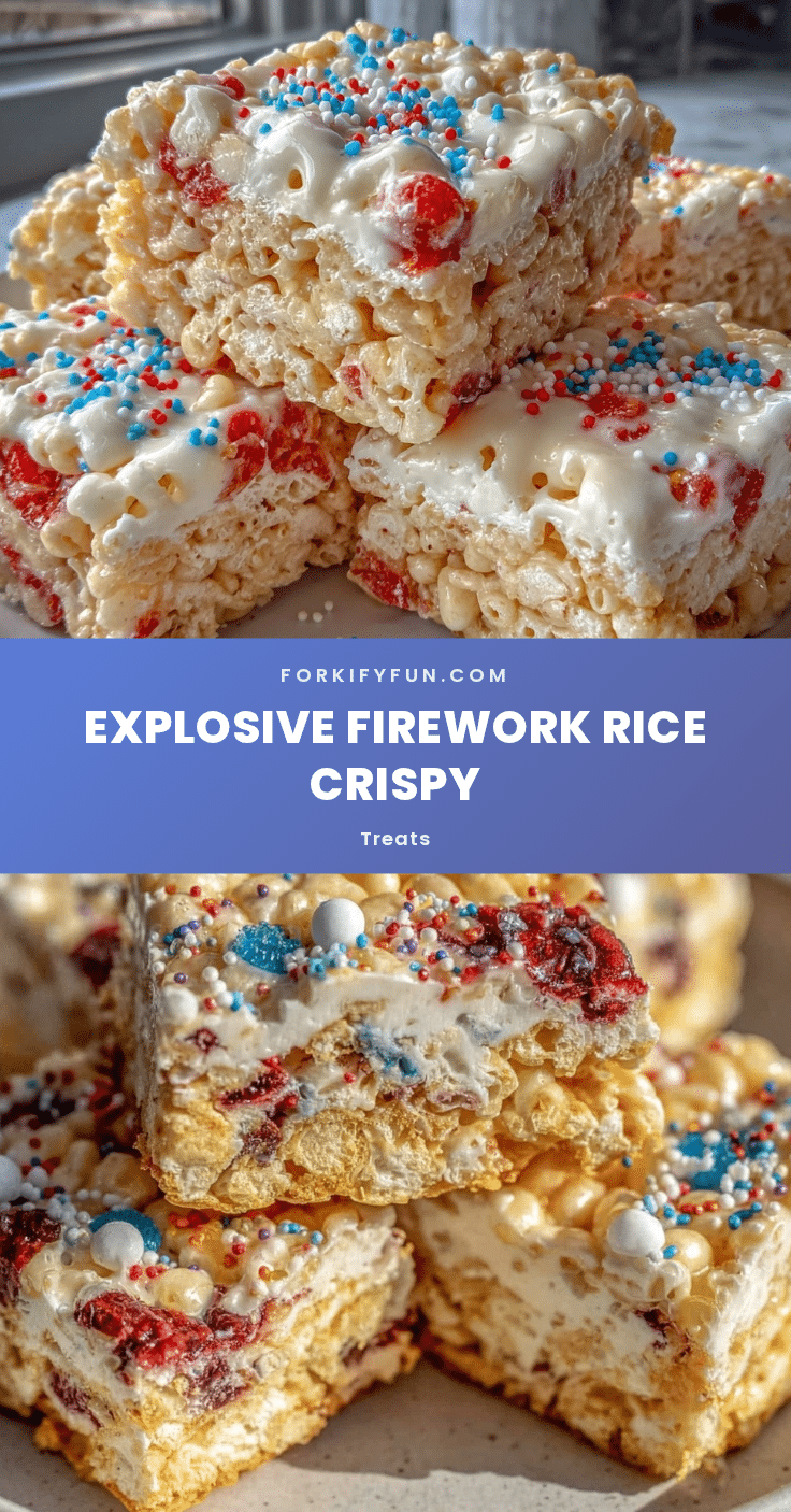 firework rice crispy treats recipe
