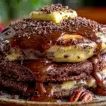 fluffy chocolate stout pancakes - featured image