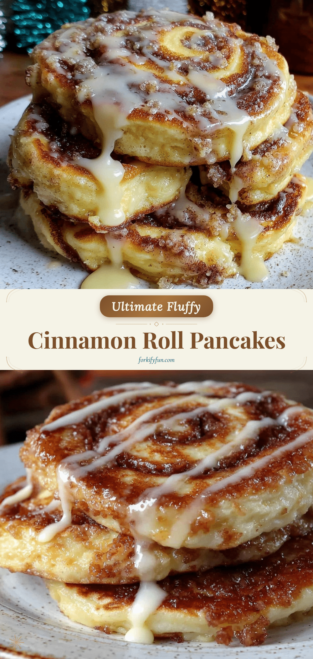 fluffy cinnamon roll pancakes recipe