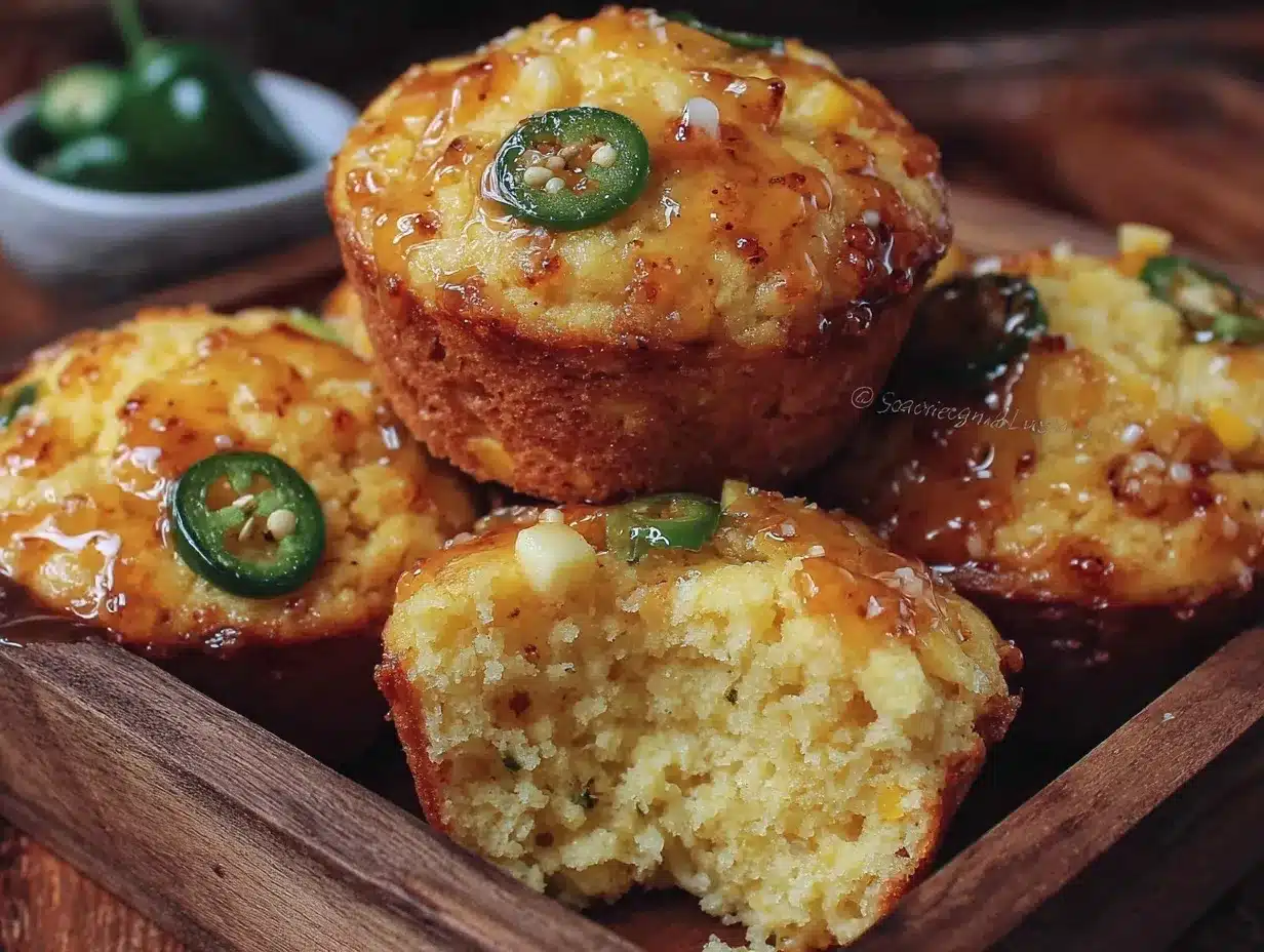 Fluffy Honey Butter Cornbread Muffins preparation steps