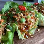 fresh asian chicken lettuce cups - featured image