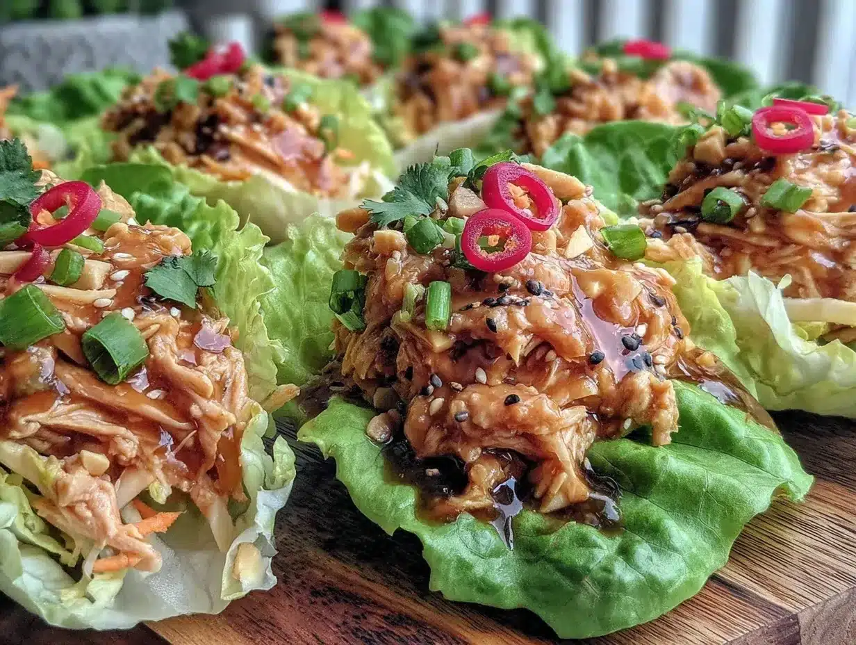 fresh asian chicken lettuce cups preparation steps