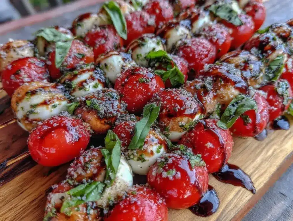 fresh caprese skewers - featured image
