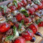 fresh caprese skewers - featured image