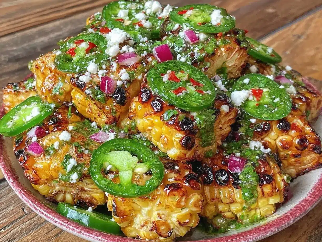fresh grilled corn salad preparation steps