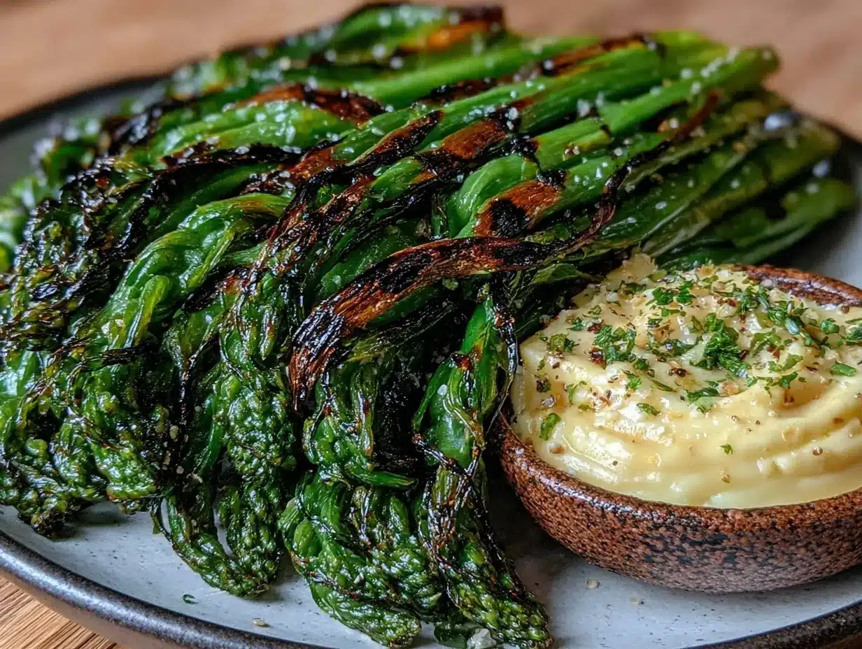 fresh grilled garlic scapes preparation steps