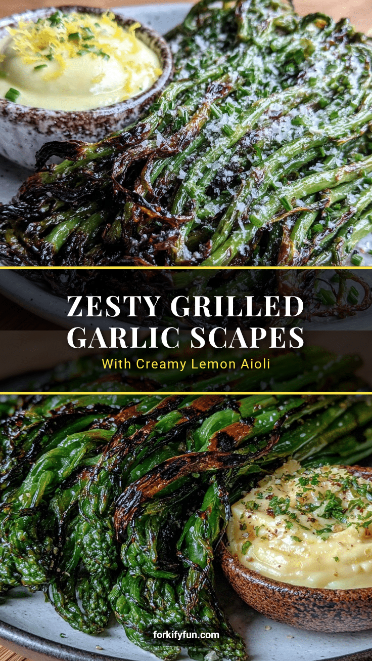 fresh grilled garlic scapes recipe