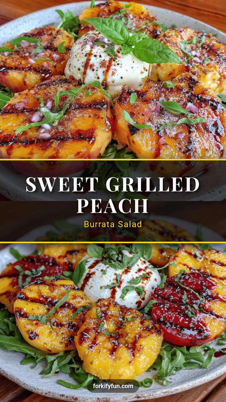 fresh grilled peach and burrata salad recipe