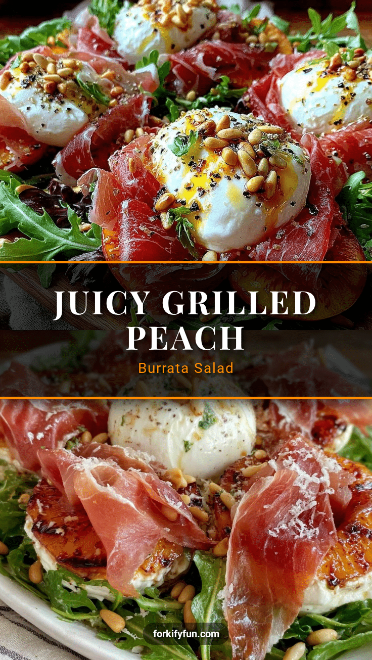 fresh grilled peach burrata salad recipe