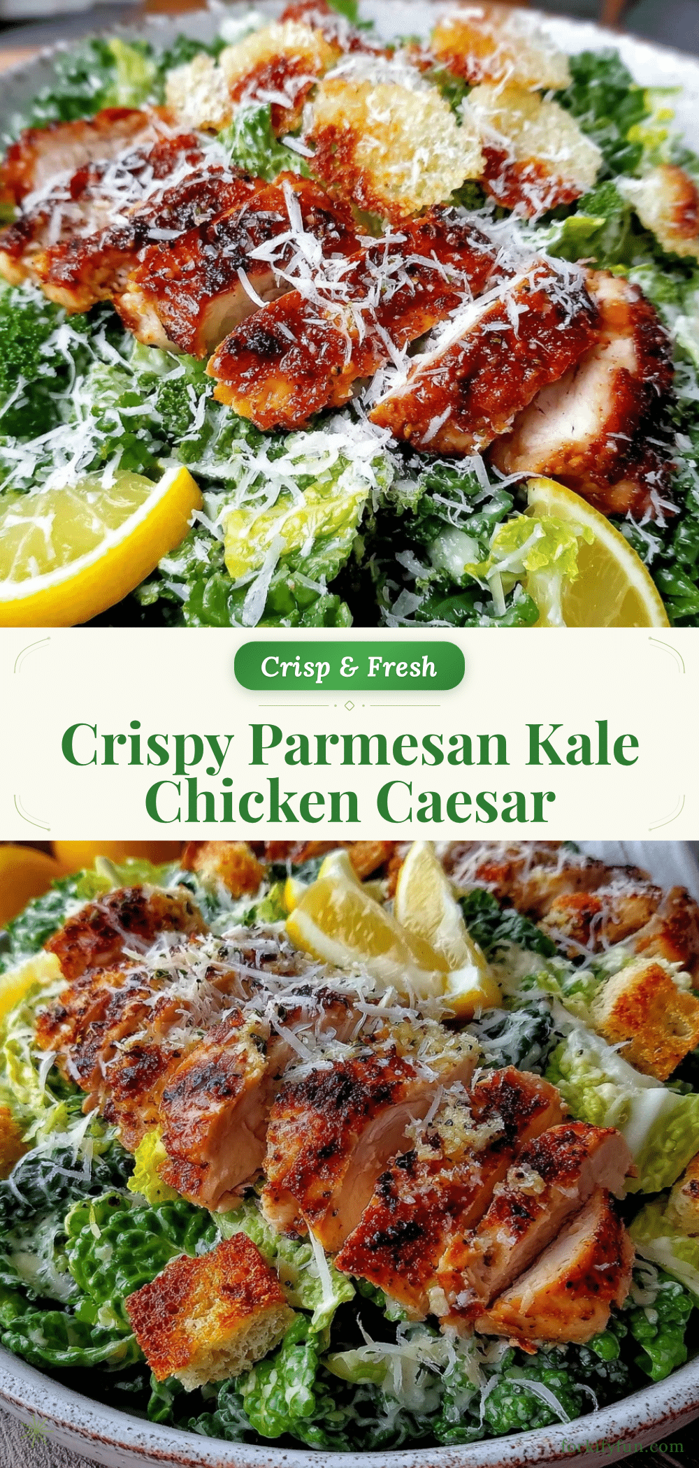 fresh kale and chicken caesar salad recipe
